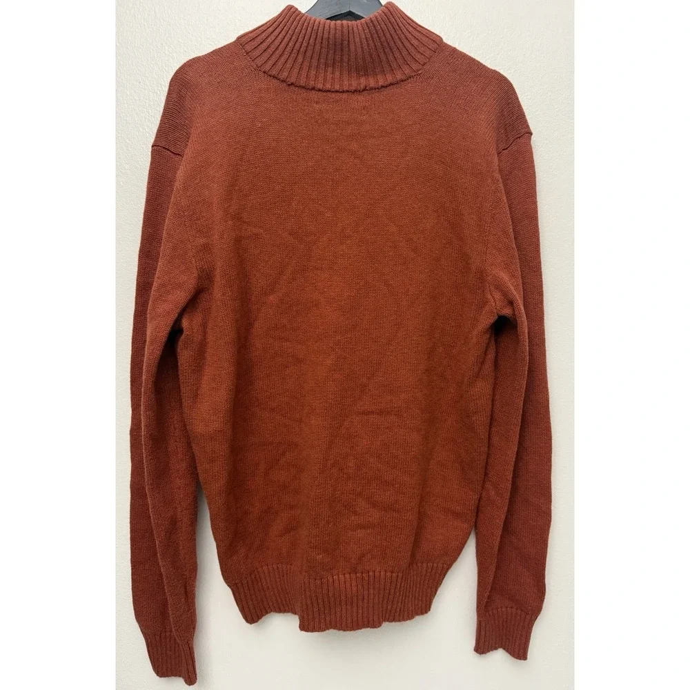 VTG Polo Ralph Lauren Men's L Quarter‎ Button Mock Neck Cotton Pullover